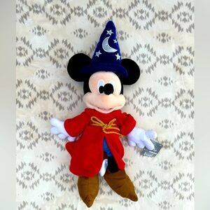 Disney Store Jumbo Fantasia Sorcerer Mickey Mouse Plush Stuffed Animal Toy